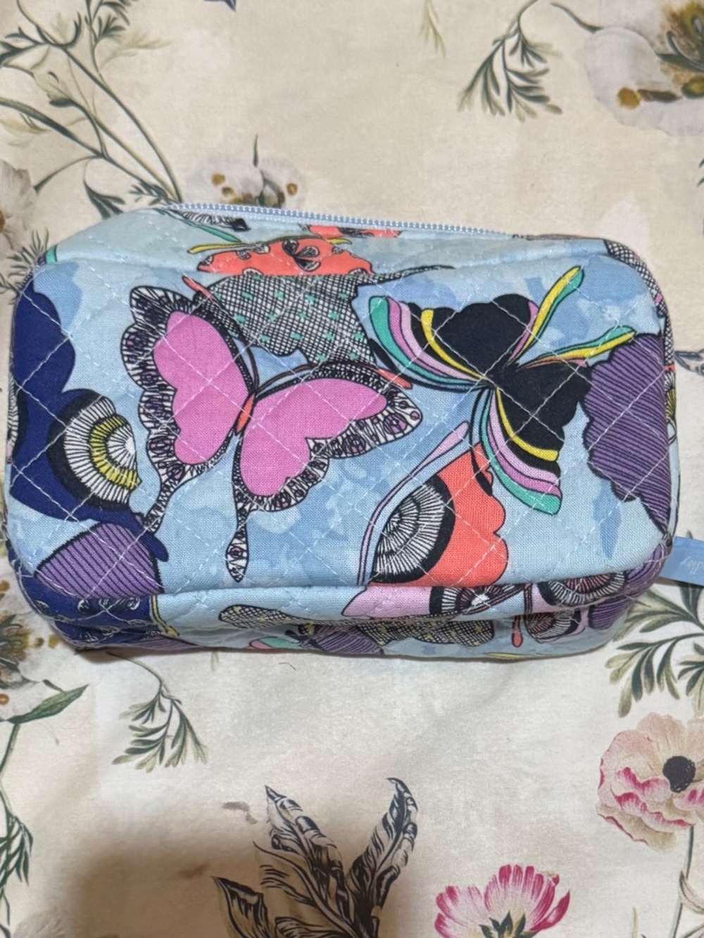 Vera Bradley Quilted Butterfly By Travel Case with Elastic Loops